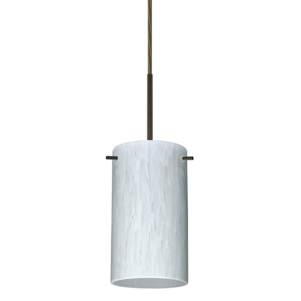 Besa Lighting Stilo 7 Cord Pendant, Carrera, Bronze Finish, 1x40W Candelabra 1BT-440419-BR - main